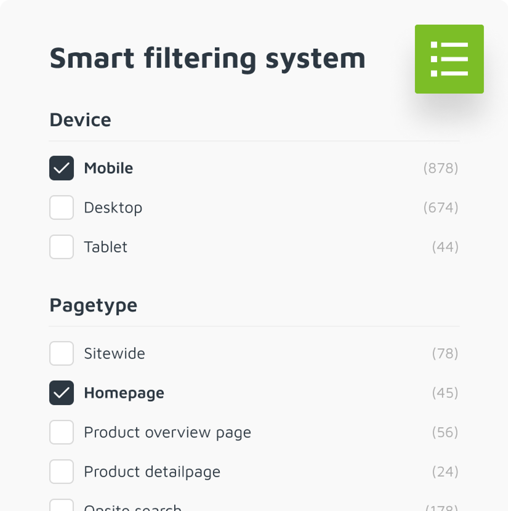 Feature Smart Filtering System
